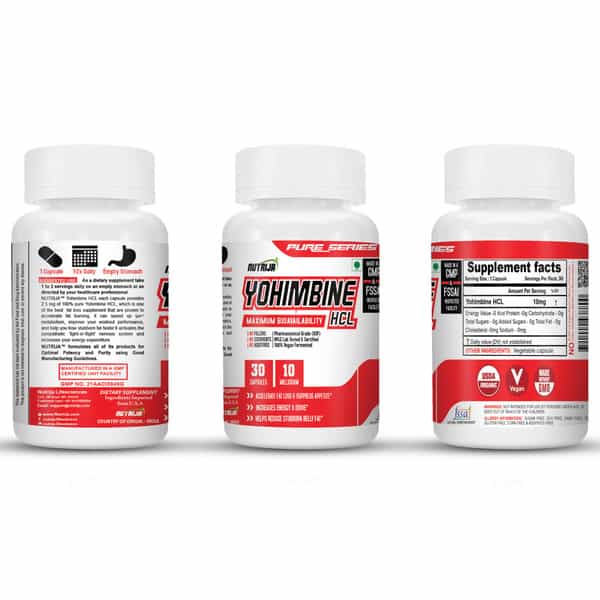 Nutrija Yohimbine 10Mg - 30 Capsules