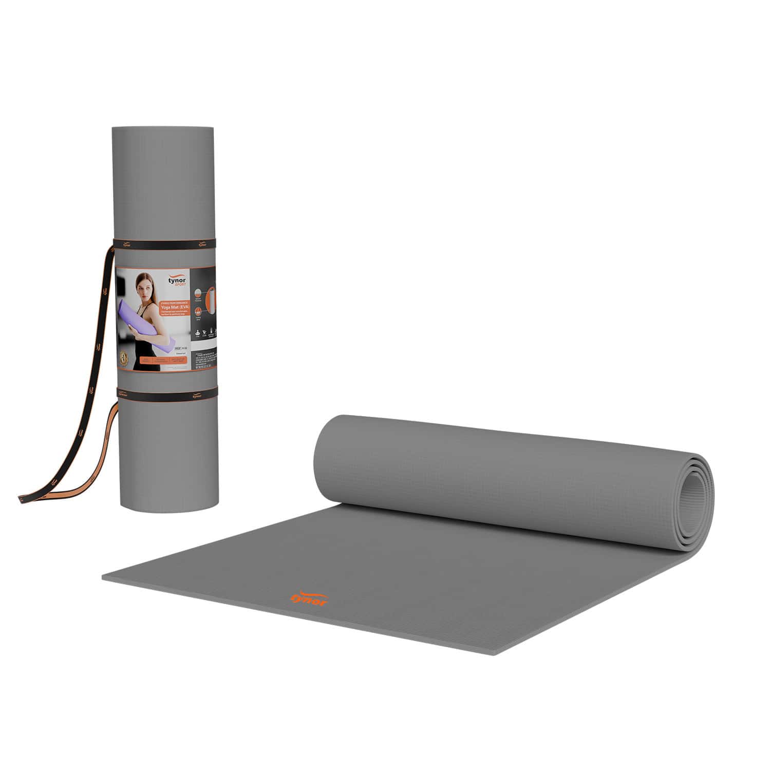 Tynor Yoga Mat Eva Grey 6mm 1 Unit