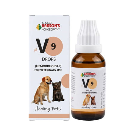 Bakson Veterinary V9 Drops | Hemorrhoidal | For Veterinary Use | 30 Ml