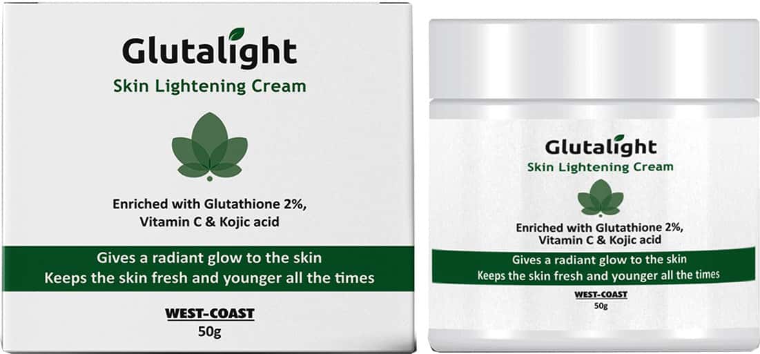 Glutalight Glutathione Vitamin C Kojic Acid Skin Brightening & Lightening Cream - 50g