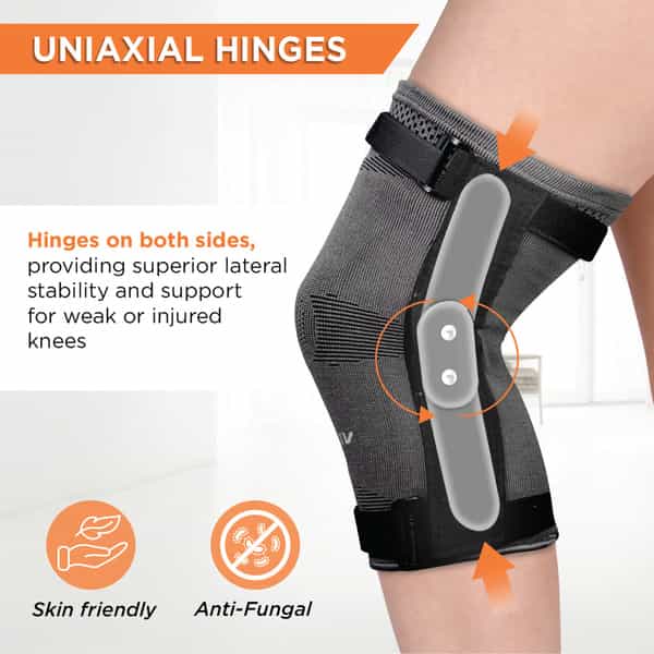 Vissco Hinged Knee Cap | Knee Joint With Mediolateral Hinges - Xxl - Beige