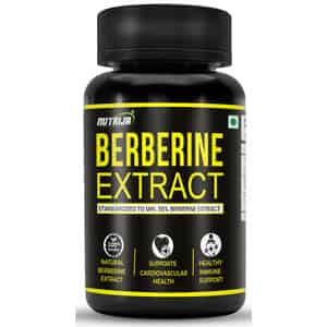 Nutrija Berberine Extract 500mg Capsules | Standardized To Min 98% (120 Capsules)
