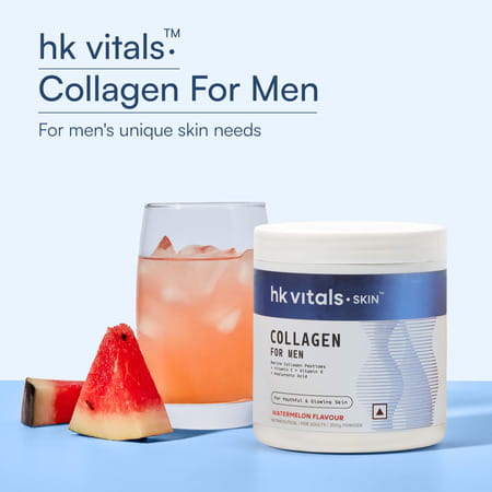 Hk Vitals Marine Collagen For Men Supplement (Watermelon | 200g) | Vitamin C | E