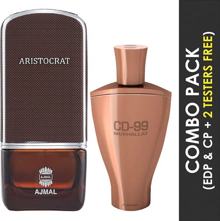 Ajmal Aristocrat Edp 75ml Perfume For Men And Cd 99 Mukhallat Cp Attar 14ml For Unisex