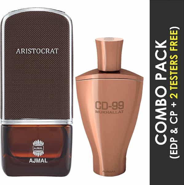 Ajmal Aristocrat Edp 75Ml Perfume For Men And Cd 99 Mukhallat Cp Attar 14Ml For Unisex