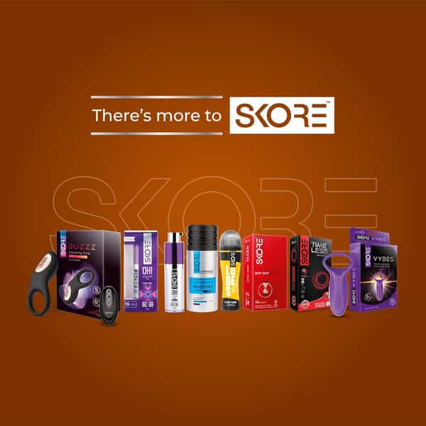 Skore Dotted Flavour Condoms (Chocolate) 10N (Pack Of 4) And Hard Rock Gel Sachet Free