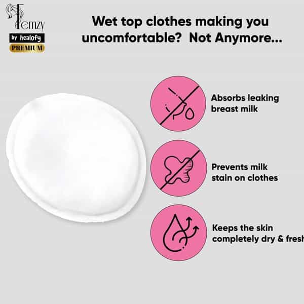 Femzy Reusable Breast Pads- 6 Pcs -100G