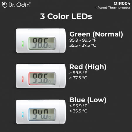 Dr. Odin Oir004 Non Contact Infrared Forehead Thermometer For Baby Child & Adult