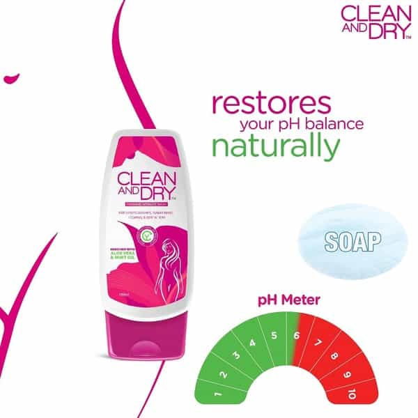 Clean And Dry Intimate Hygiene Wash 190 Ml For Women
