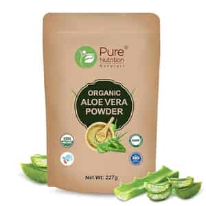 Pure Nutrition Organic Aloe Vera Powder (100% Organic) - Convenient Powder Form - 227g