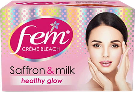 Fem Salon Professional Creme Bleach Saffron & Milk - 314.4 Gm