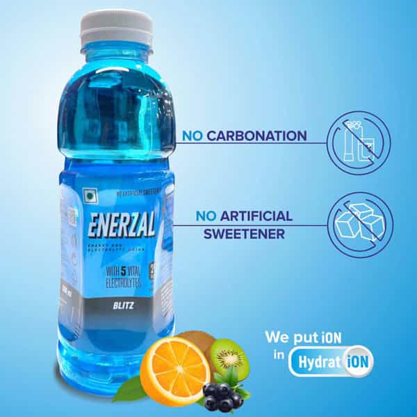 Enerzal Blitz Isotonic Hydration & Electrolyte Energy Drink Pet Bottle 500 Ml Each (Pack Of 24)