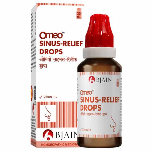 Bjain Omeo Sinus Relief Drops 30Ml | Supports Sinus Pressure | Nasal Blockage & Cold Symptoms