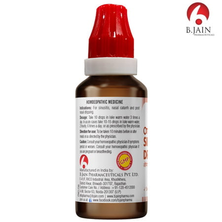 Bjain Omeo Homeopathic Sinus Relief Drops - 30ml