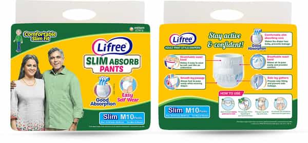 Lifree Slim Absorb Pants Medium - 10 Pants