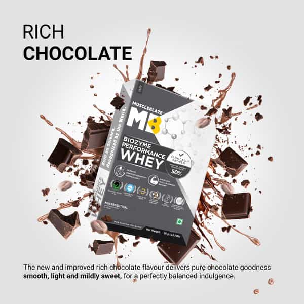 Muscleblaze Biozyme Performance Whey 25G Protein | 36G Sachet | Single Pack | Rich Chocolate