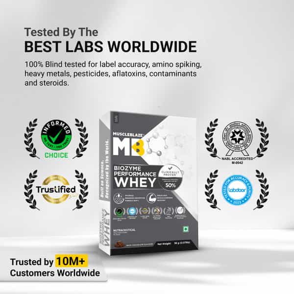 Muscleblaze Biozyme Performance Whey 25G Protein | 36G Sachet | Single Pack | Rich Chocolate