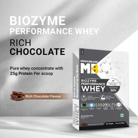 Muscleblaze Biozyme Performance Whey Rich Chocolate 36G (Single Serving)