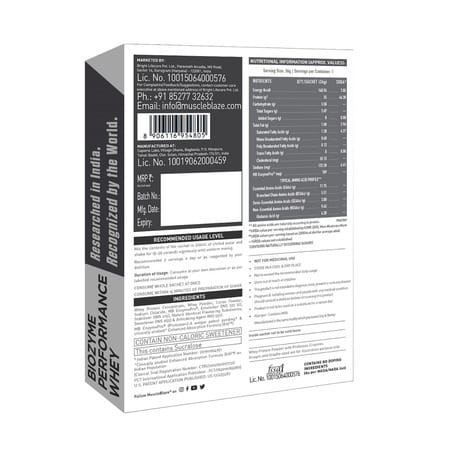 Muscleblaze Biozyme Performance Whey Rich Chocolate 36g (Single Serving)