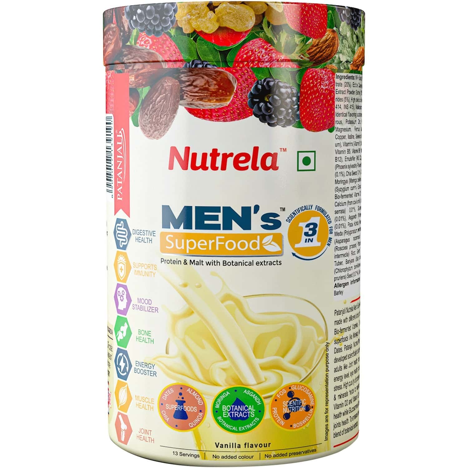 Buy PATANJALI NUTRELA MEN'S SUPERFOOD PROTEIN & MALT WITH BOTANICAL