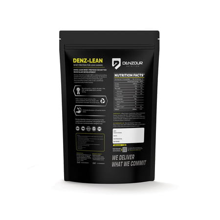 Denzour Nutrition Denz - Lean Whey Protein - Belgium Chocolate | 1kg | For Lean Muscle Gains