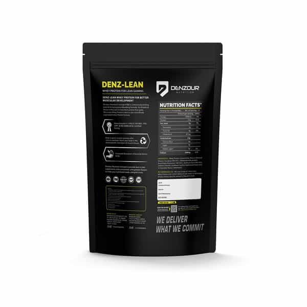 Denzour Nutrition Denz - Lean Whey Protein - Belgium Chocolate | 1Kg | For Lean Muscle Gains
