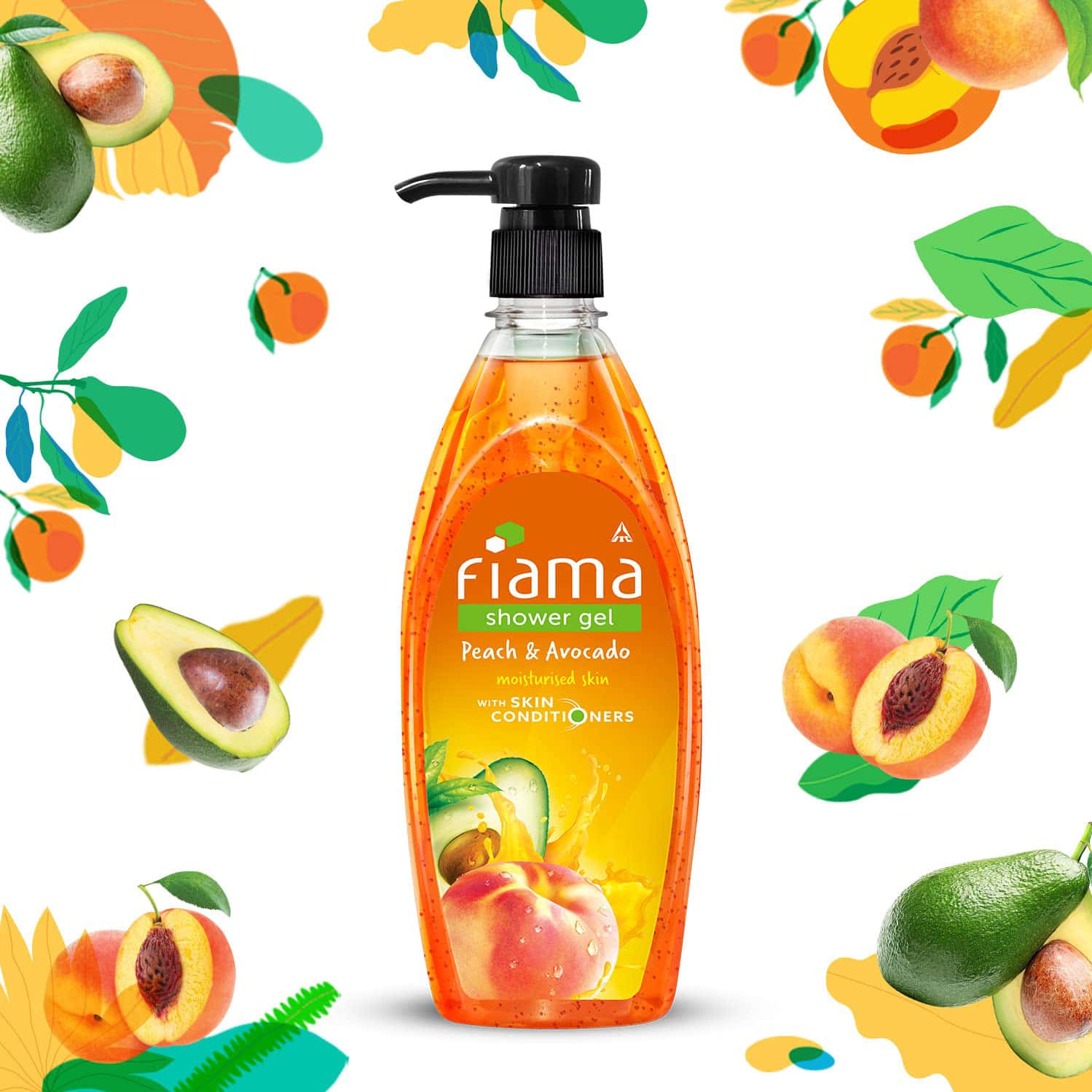 Buy FIAMA SHOWER GEL PEACH & AVOCADO, BODY WASH 500ML PUMP Online & Get