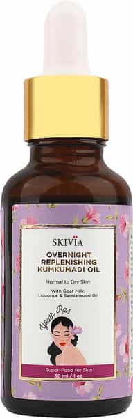 Skivia Kumkumadi Face Oil With Goat Milk & Vitamin E - 15 Ml| Youthful Radiance|Combat Aging Signs