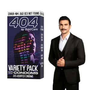 404 By Bold Care Variety Pack Condoms For Men |5 Different Types |with Disposable Pouches - 10 Pcs.