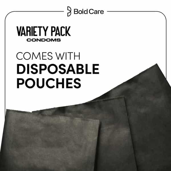404 By Bold Care Variety Pack Condoms For Men |5 Different Types |With Disposable Pouches - 10 Pcs.