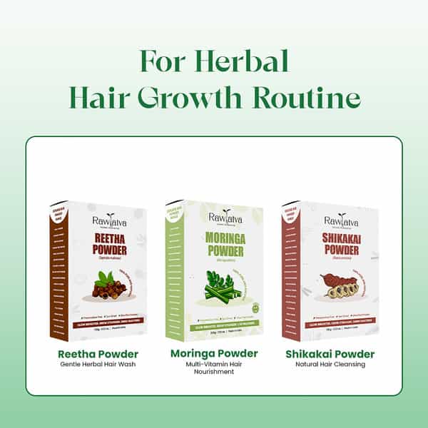 Raw Tatva Bhringraj Powder | Hair Fall Reduction & Scalp Nourishment | All Hair Types | 100G