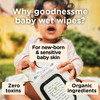 Goodness.me Made With Organic Pure Water Baby Wet Wipes Pediatrician Certified Pack Of 3 (216 Wipes)