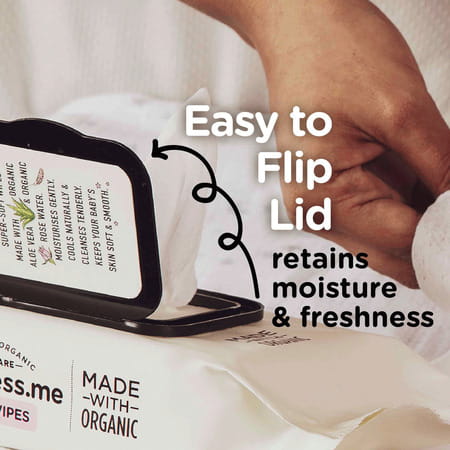 Goodness.Me Made With Organic Pure Water Baby Wet Wipes Pediatrician Certified Pack Of 3 (216 Wipes)