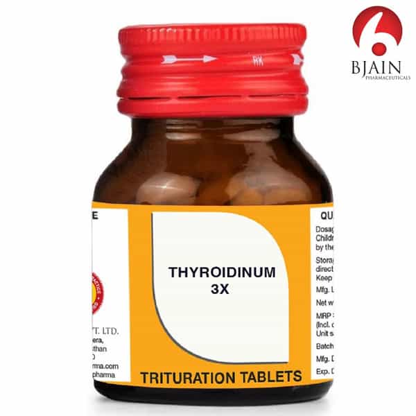 Bjain Thyroidinum 3X Tablets 25G | Supports Thyroid Function | Metabolism & Energy Balance