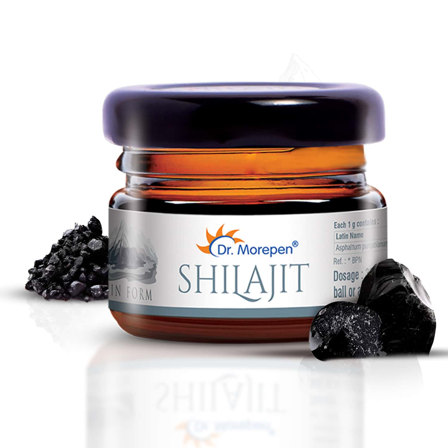 Dr. Morepen Natural & Pure Shilajit Resin Ayurvedic Energy Booster & Stamina Enhancer - 15g