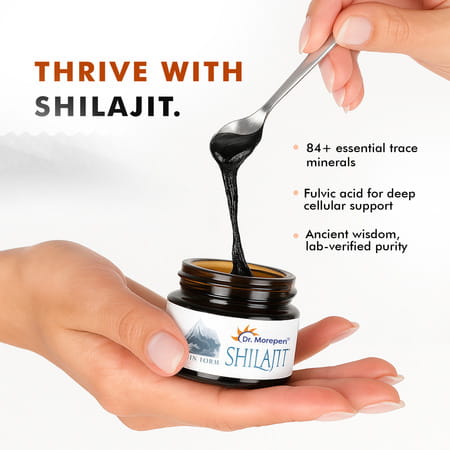 Dr. Morepen Natural & Pure Shilajit Resin Ayurvedic Energy Booster & Stamina Enhancer - 15g