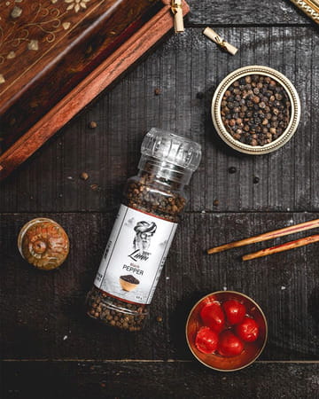 Lunn Black Peppercorns (Grinder) 50g