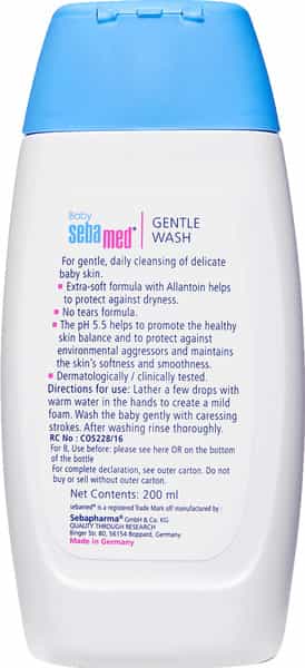 Sebamed Baby Gentle Wash 200Ml|Ph 5.5| With Allantoin| No Tears Formula |Clinically Tested