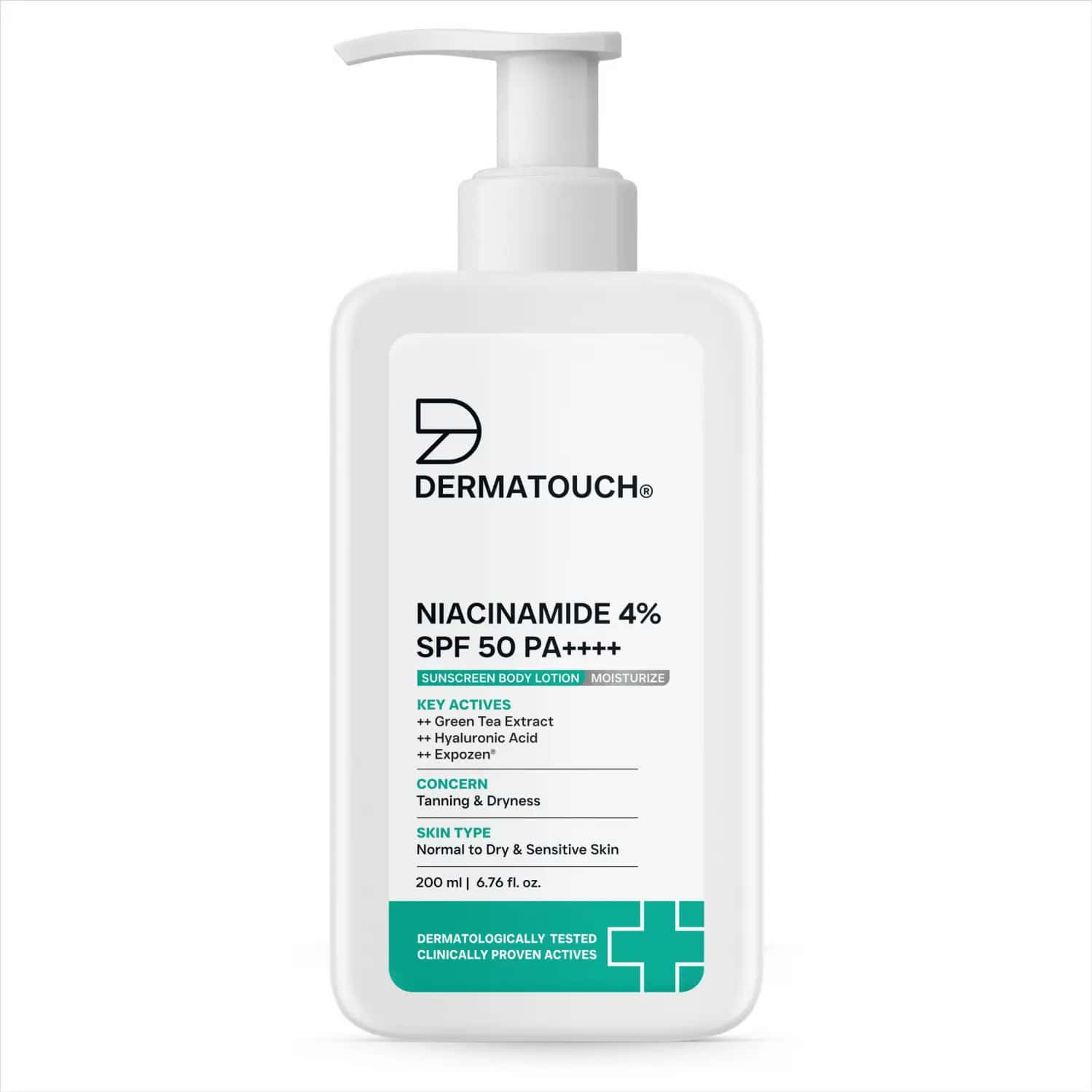 Dermatouch Niacinamide 4% Spf 50 Pa++++ Sunscreen Lotion | All Skin Types | 200ml
