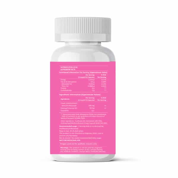 Fixuphealth Omega 3 Vegan Flaxseed Nutrition Supplement For Hair Skin Bone Joint Muscles 60Cap 2Pack