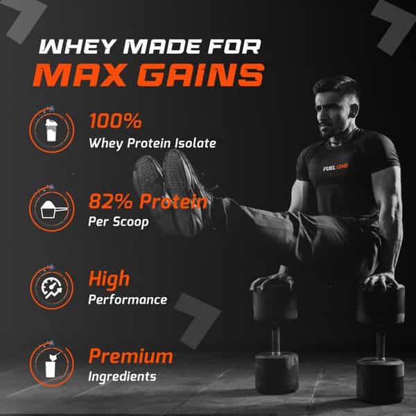 Fuel One Whey Iso-Max | Whey Protein Isolate | 28G Protein (Cafe Mocha | 1Kg / 2.2 Lbs)