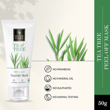 Good Vibes Tea Tree Oil Control Peel Off Mask- 50 Gm