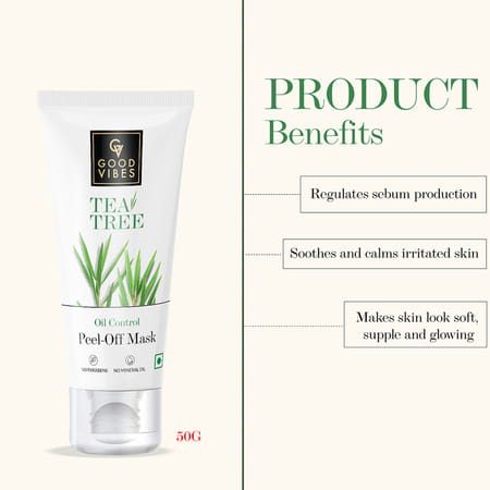Good Vibes Tea Tree Oil Control Peel Off Mask- 50 Gm