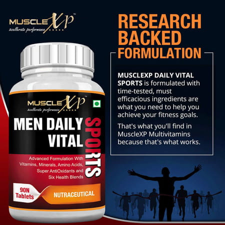 Musclexp Multivitamin Men Daily Sports With 47 Nutrients - 90 Tablets