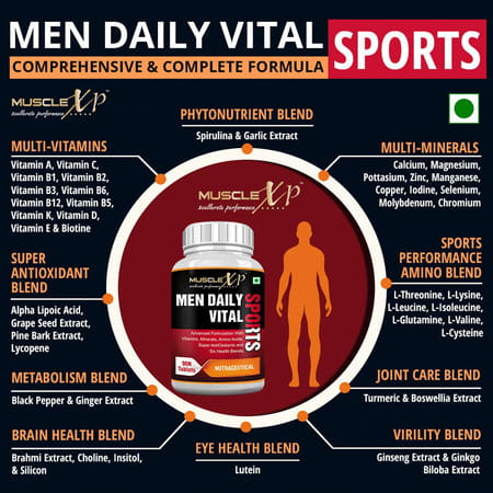 Musclexp Multivitamin Men Daily Sports With 47 Nutrients - 90 Tablets