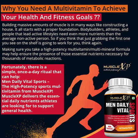 Musclexp Multivitamin Men Daily Sports With 47 Nutrients - 90 Tablets