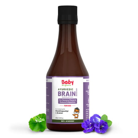 Babyorgano Ayurvedic Shankhpushpi & Brahmi Brain Booster Syrup For Kids - 200ml
