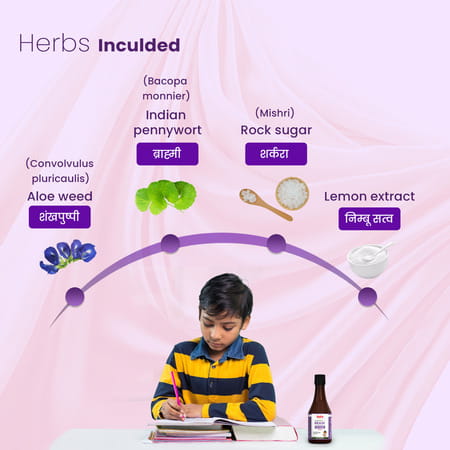 Babyorgano Ayurvedic Shankhpushpi & Brahmi Brain Booster Syrup For Kids - 200ml