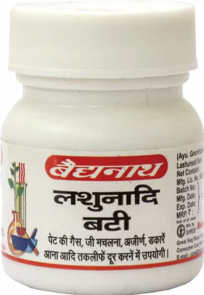 Baidyanath Asli Ayurved Lashunadi Bati | Digestive Problems Laxative & Stimulant - 40 Tabs (3 Pack)