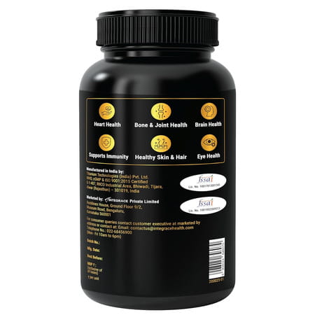 Bon Omega 3 Fish Oil 1250Mg | Vitamin D3 & K2 3X Triple Strength 560Mg Epa & 400Mg Dha - 60 Softgels